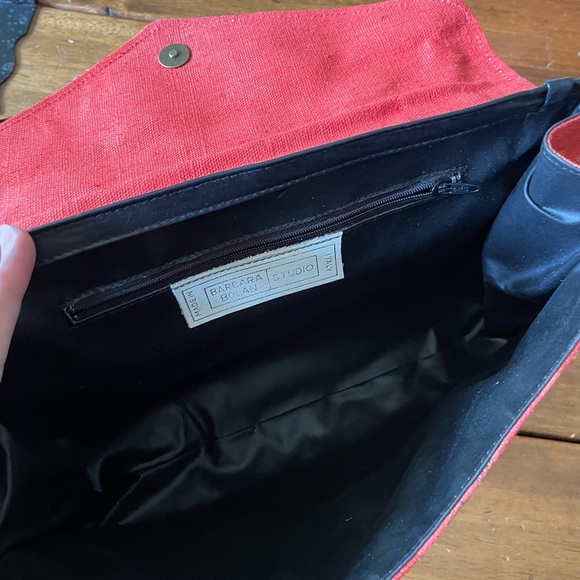 VINTAGE BARBARA BOLAN 70s Woven Batik Fabric Shoulder Bag Purse Crossbody Italy - Picture 7 of 8